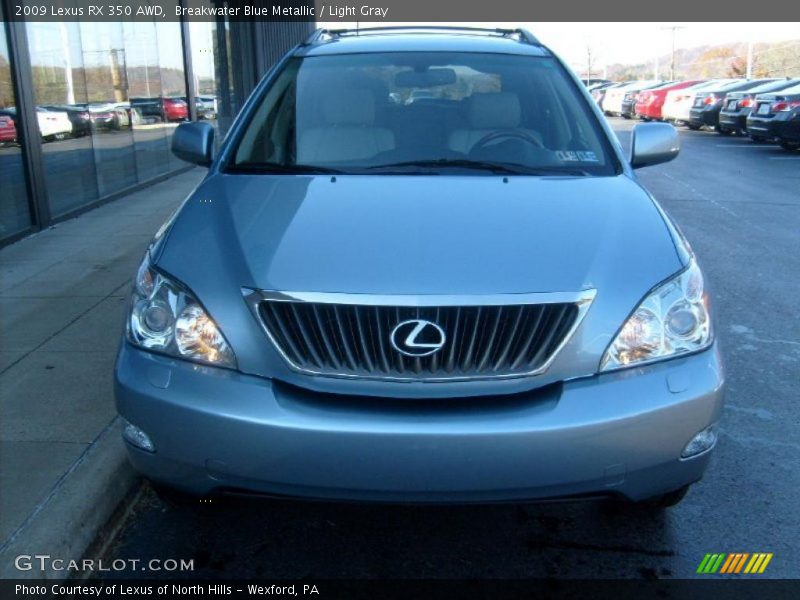 Breakwater Blue Metallic / Light Gray 2009 Lexus RX 350 AWD