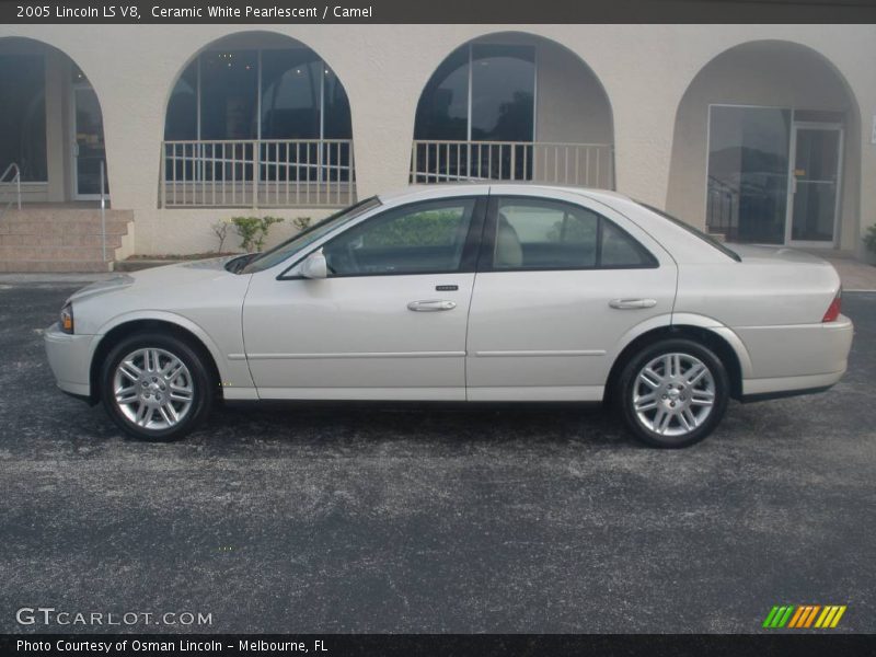 Ceramic White Pearlescent / Camel 2005 Lincoln LS V8