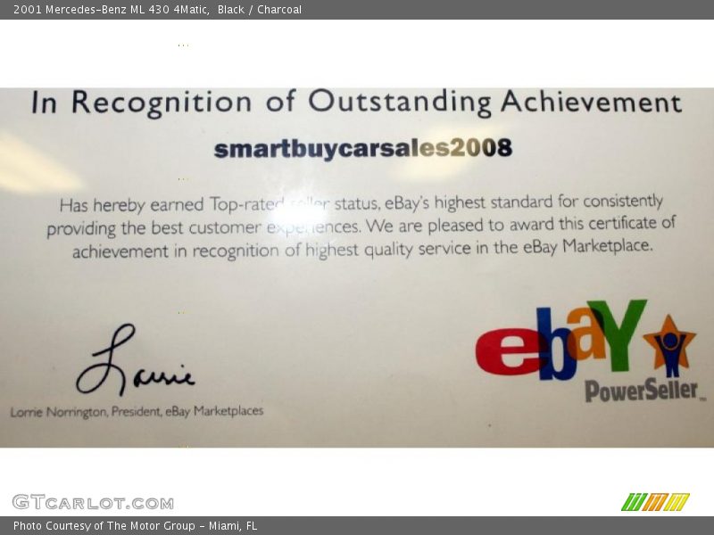 Black / Charcoal 2001 Mercedes-Benz ML 430 4Matic