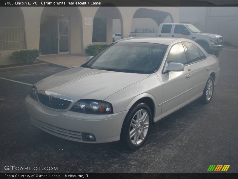 Ceramic White Pearlescent / Camel 2005 Lincoln LS V8