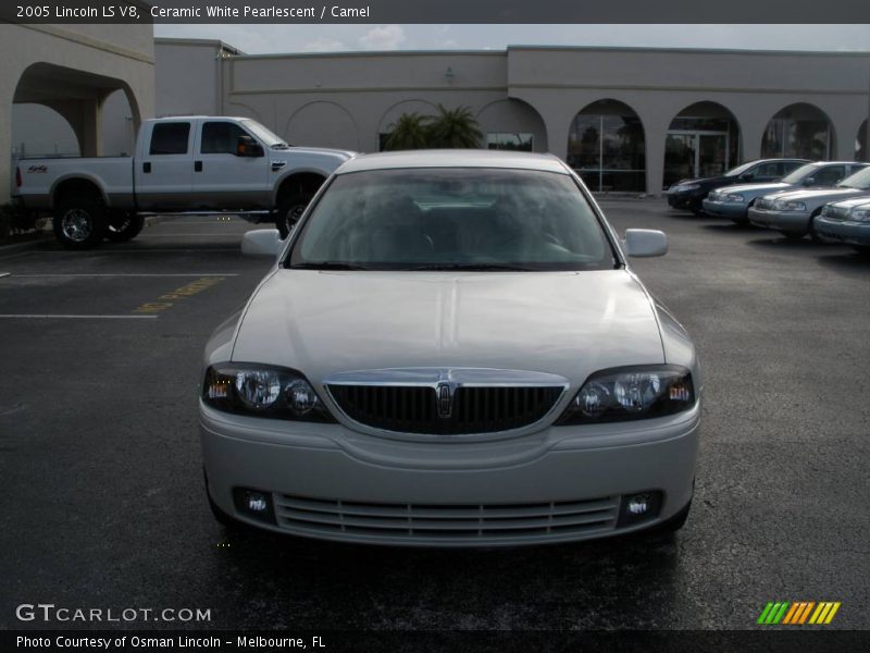 Ceramic White Pearlescent / Camel 2005 Lincoln LS V8