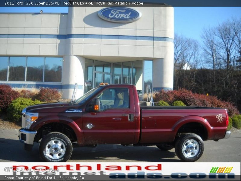 Royal Red Metallic / Adobe 2011 Ford F350 Super Duty XLT Regular Cab 4x4