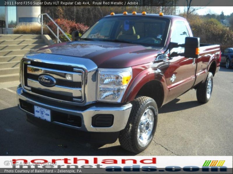 Royal Red Metallic / Adobe 2011 Ford F350 Super Duty XLT Regular Cab 4x4