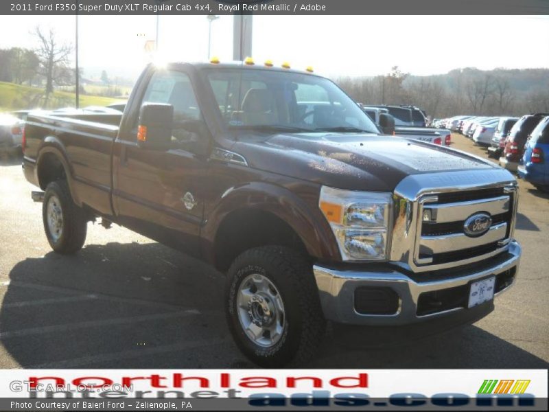 Royal Red Metallic / Adobe 2011 Ford F350 Super Duty XLT Regular Cab 4x4
