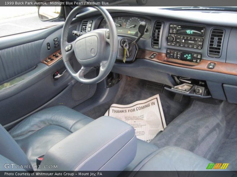 Midnight Blue Pearl / Medium Blue 1999 Buick Park Avenue