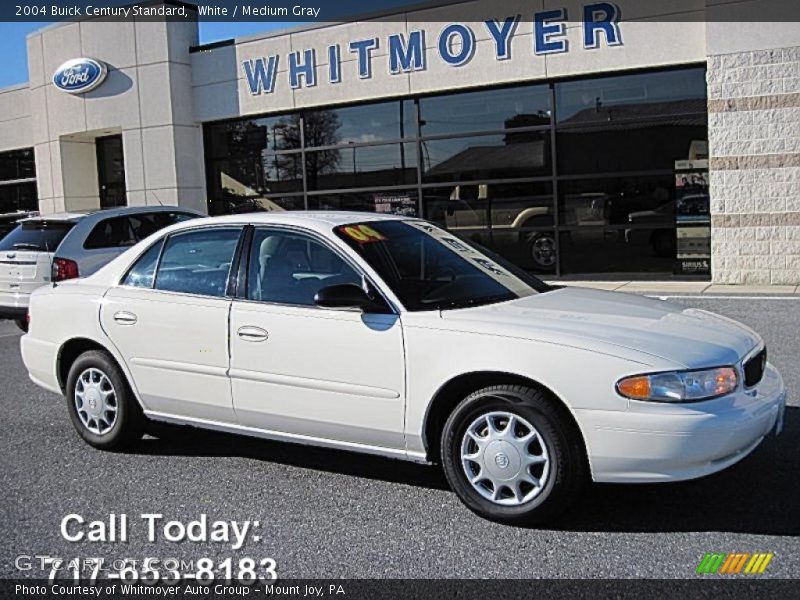 White / Medium Gray 2004 Buick Century Standard