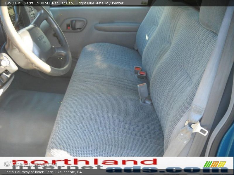 Bright Blue Metallic / Pewter 1998 GMC Sierra 1500 SLE Regular Cab