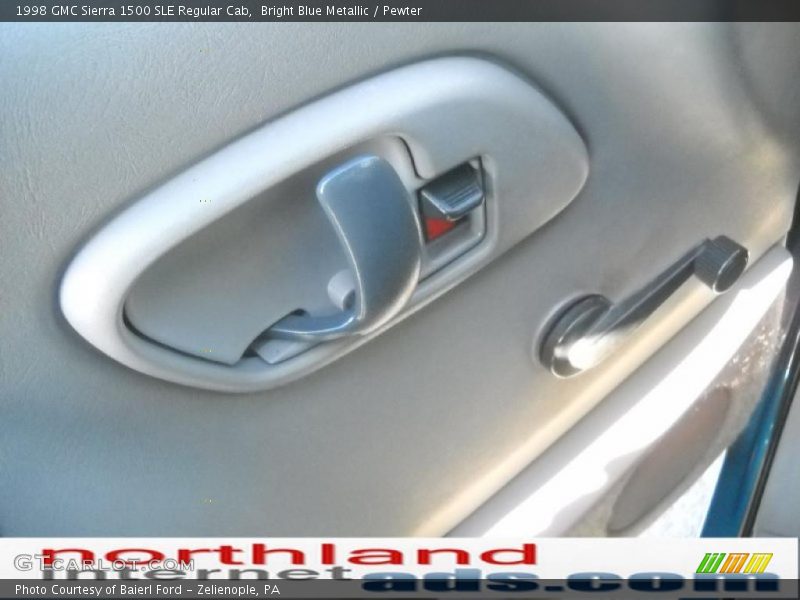 Bright Blue Metallic / Pewter 1998 GMC Sierra 1500 SLE Regular Cab