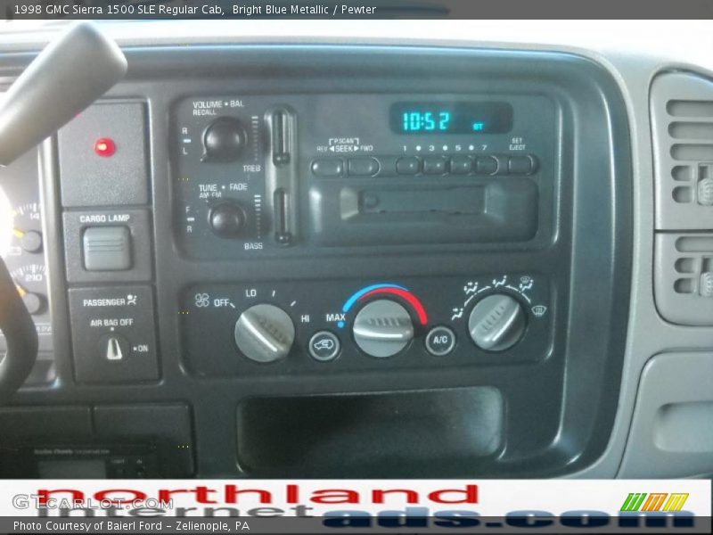 Bright Blue Metallic / Pewter 1998 GMC Sierra 1500 SLE Regular Cab