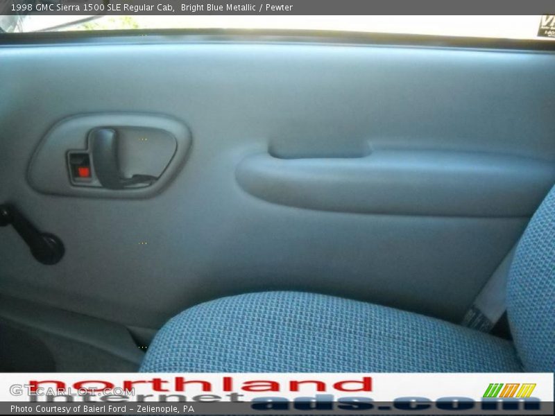 Bright Blue Metallic / Pewter 1998 GMC Sierra 1500 SLE Regular Cab