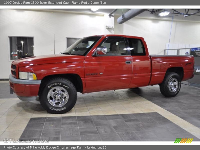 Flame Red / Camel Tan 1997 Dodge Ram 1500 Sport Extended Cab
