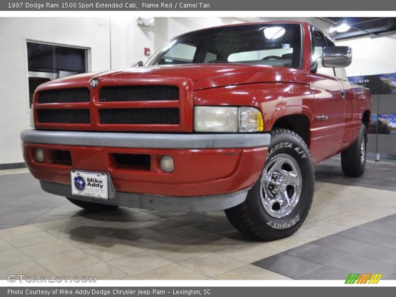Flame Red / Camel Tan 1997 Dodge Ram 1500 Sport Extended Cab