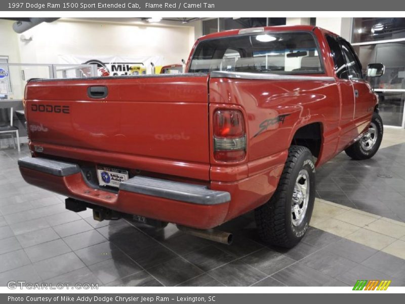 Flame Red / Camel Tan 1997 Dodge Ram 1500 Sport Extended Cab