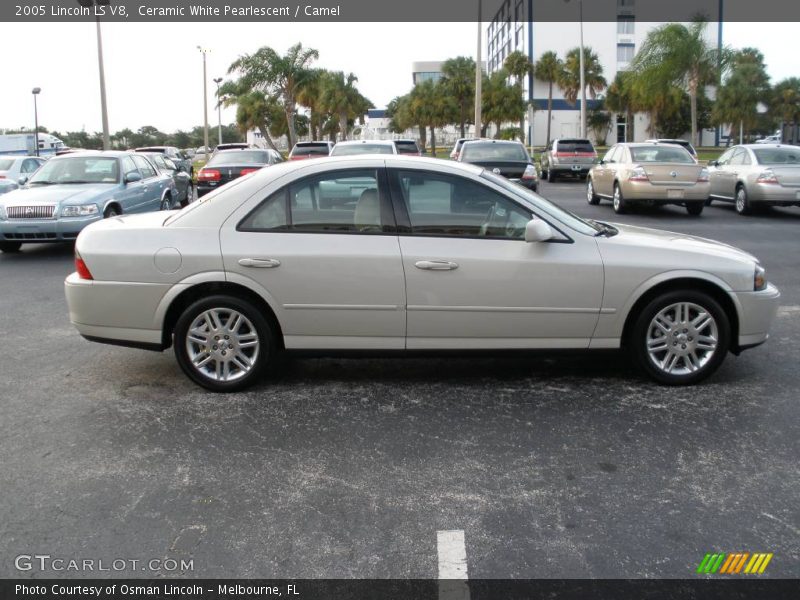 Ceramic White Pearlescent / Camel 2005 Lincoln LS V8