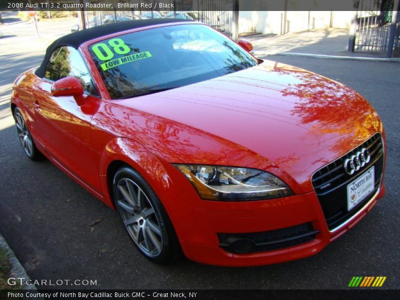 Brilliant Red / Black 2008 Audi TT 3.2 quattro Roadster