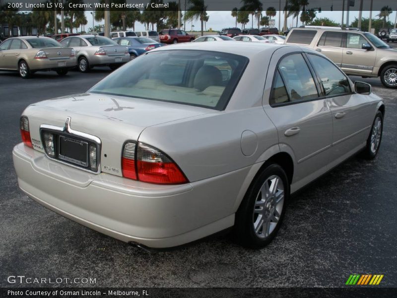 Ceramic White Pearlescent / Camel 2005 Lincoln LS V8