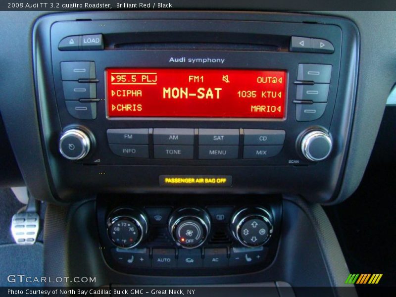 Controls of 2008 TT 3.2 quattro Roadster