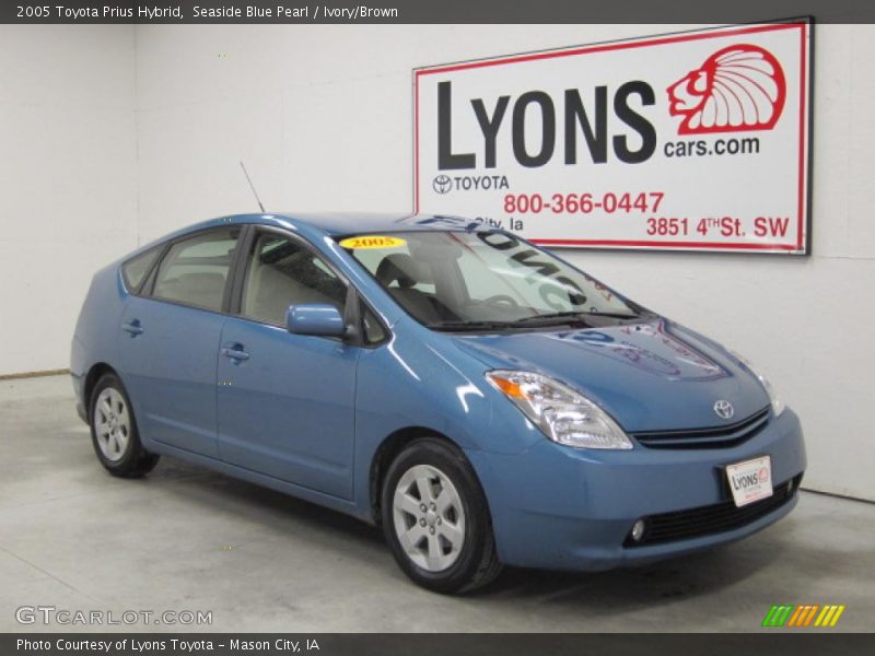 Seaside Blue Pearl / Ivory/Brown 2005 Toyota Prius Hybrid