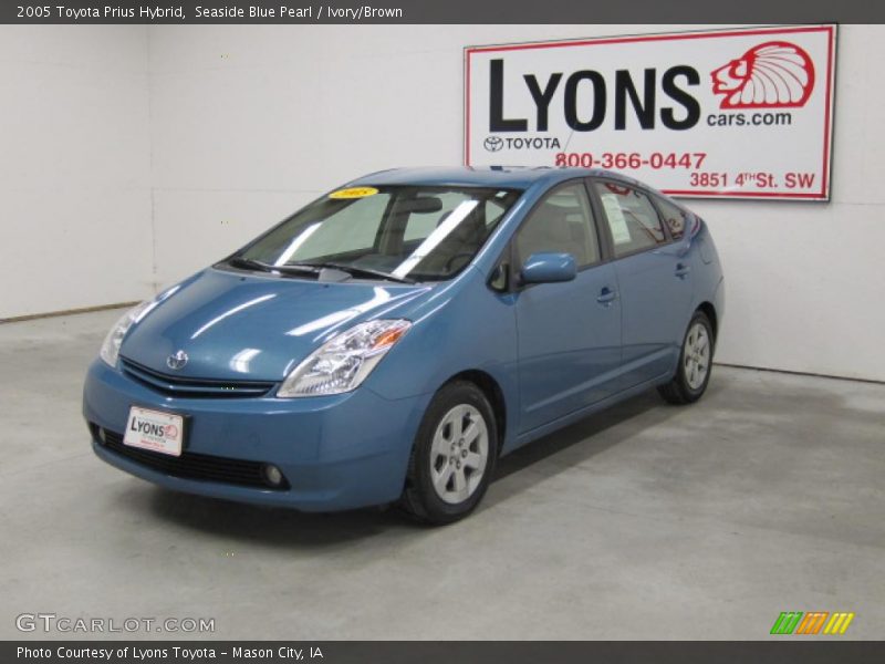 Seaside Blue Pearl / Ivory/Brown 2005 Toyota Prius Hybrid