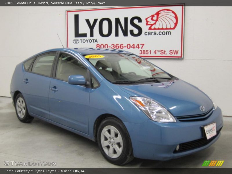 Seaside Blue Pearl / Ivory/Brown 2005 Toyota Prius Hybrid