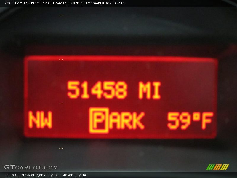 Black / Parchment/Dark Pewter 2005 Pontiac Grand Prix GTP Sedan
