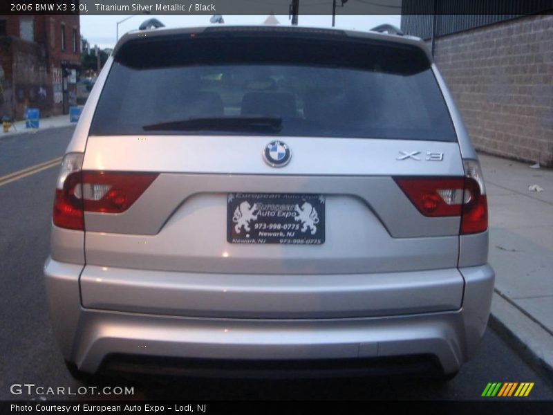 Titanium Silver Metallic / Black 2006 BMW X3 3.0i