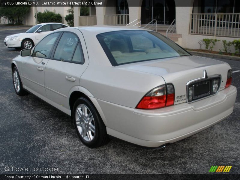 Ceramic White Pearlescent / Camel 2005 Lincoln LS V8