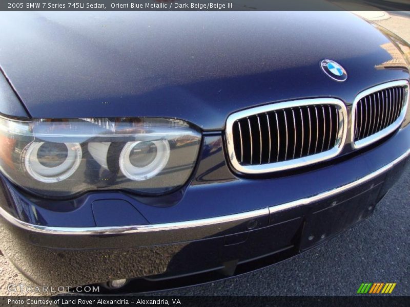 Orient Blue Metallic / Dark Beige/Beige III 2005 BMW 7 Series 745Li Sedan