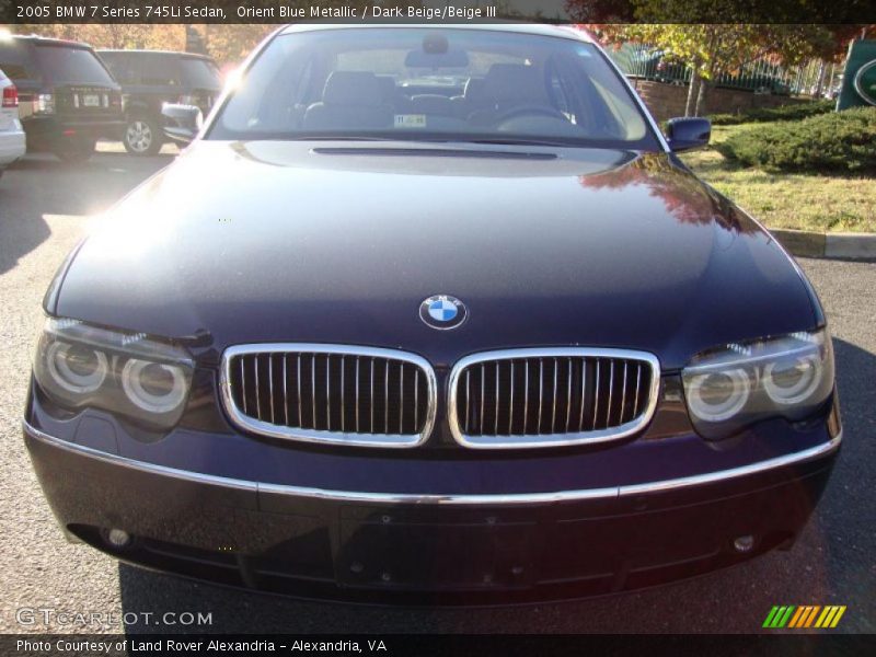 Orient Blue Metallic / Dark Beige/Beige III 2005 BMW 7 Series 745Li Sedan