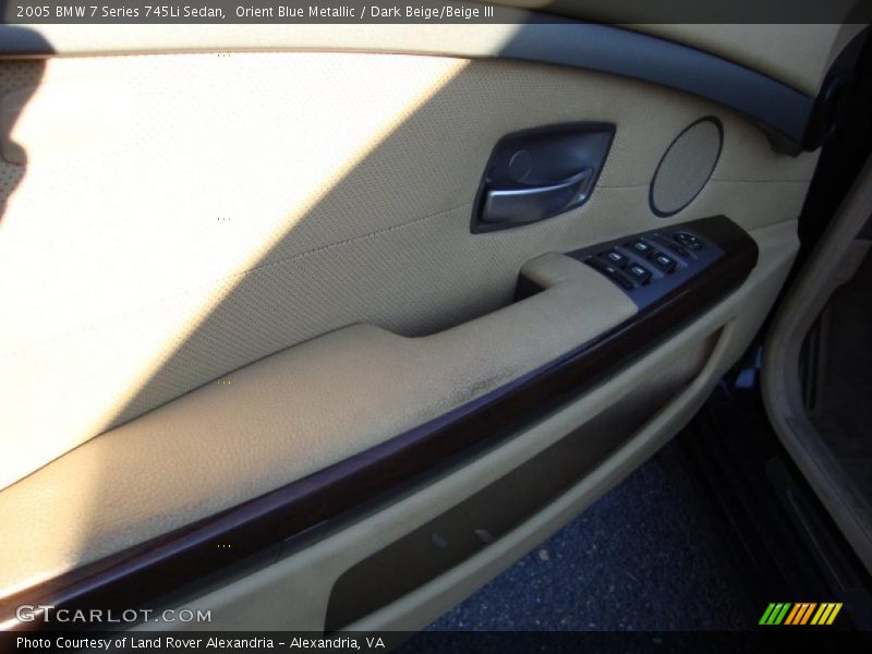 Orient Blue Metallic / Dark Beige/Beige III 2005 BMW 7 Series 745Li Sedan