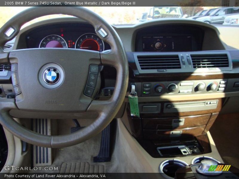 Orient Blue Metallic / Dark Beige/Beige III 2005 BMW 7 Series 745Li Sedan