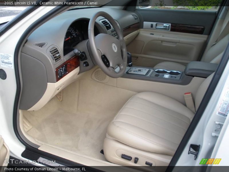 Ceramic White Pearlescent / Camel 2005 Lincoln LS V8