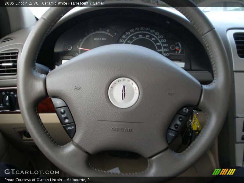 Ceramic White Pearlescent / Camel 2005 Lincoln LS V8