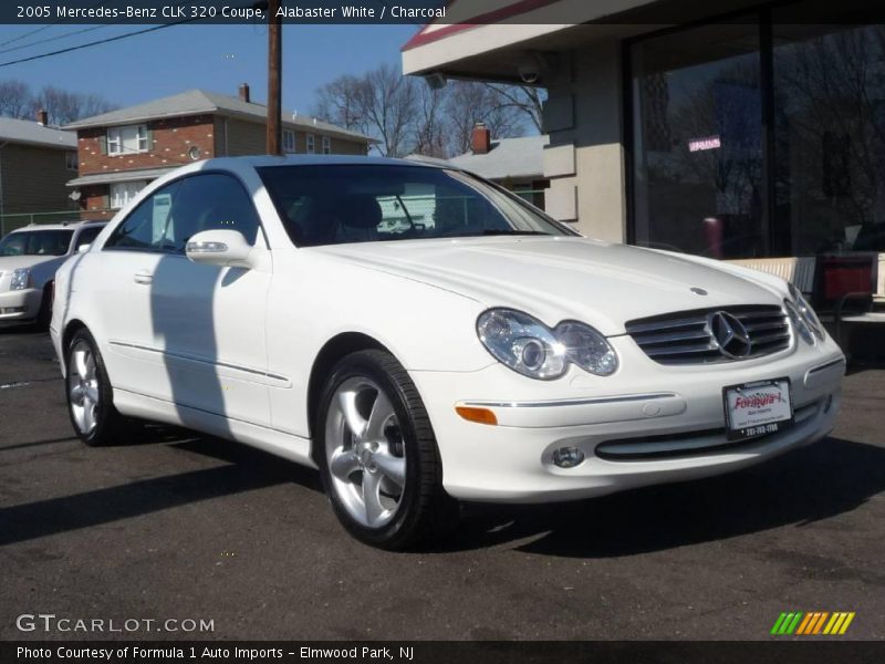 Alabaster White / Charcoal 2005 Mercedes-Benz CLK 320 Coupe