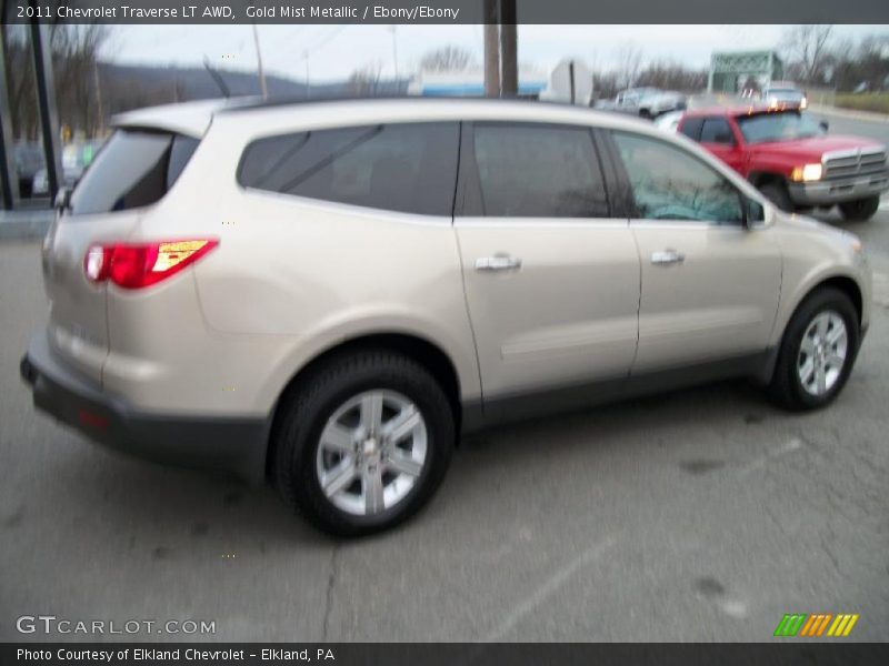 Gold Mist Metallic / Ebony/Ebony 2011 Chevrolet Traverse LT AWD