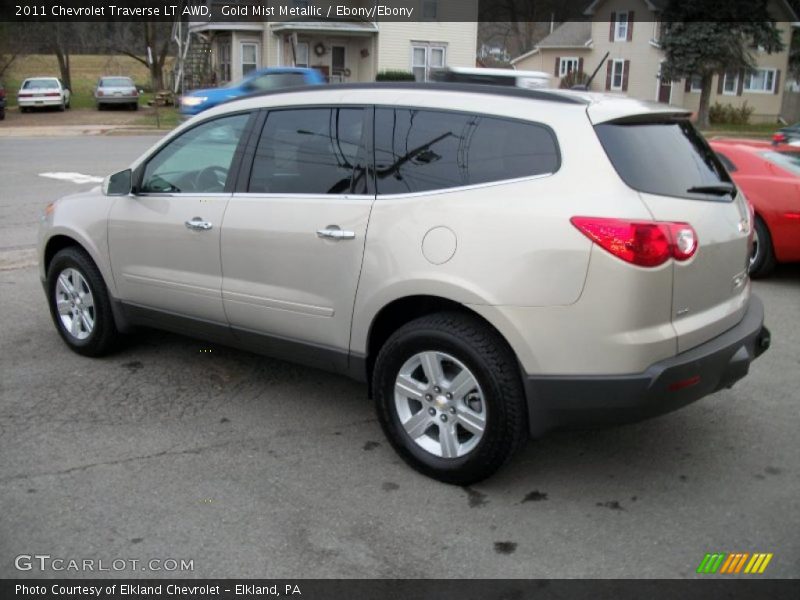 Gold Mist Metallic / Ebony/Ebony 2011 Chevrolet Traverse LT AWD