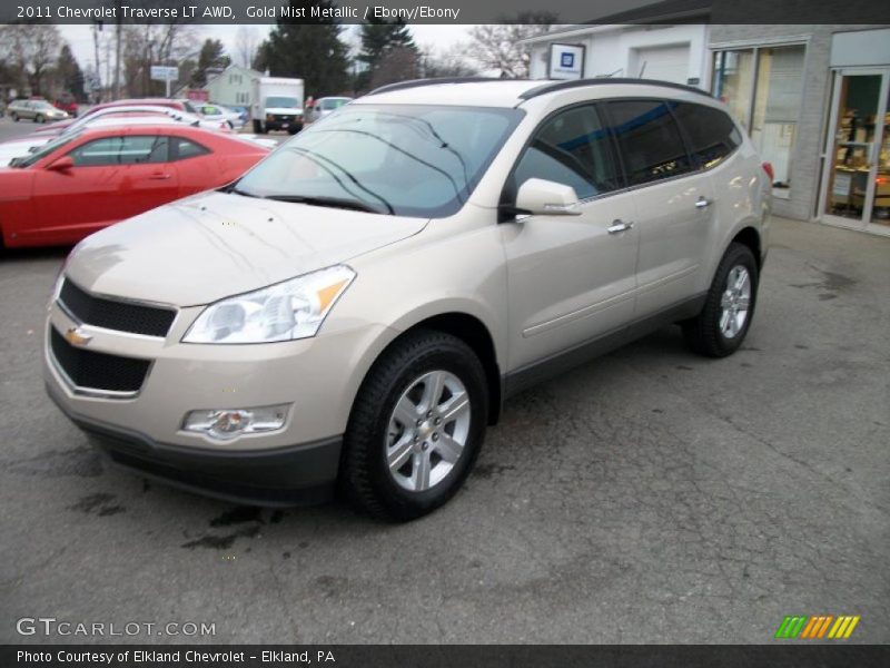 Gold Mist Metallic / Ebony/Ebony 2011 Chevrolet Traverse LT AWD