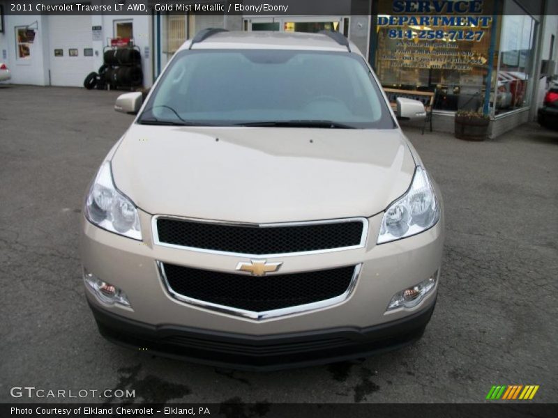 Gold Mist Metallic / Ebony/Ebony 2011 Chevrolet Traverse LT AWD