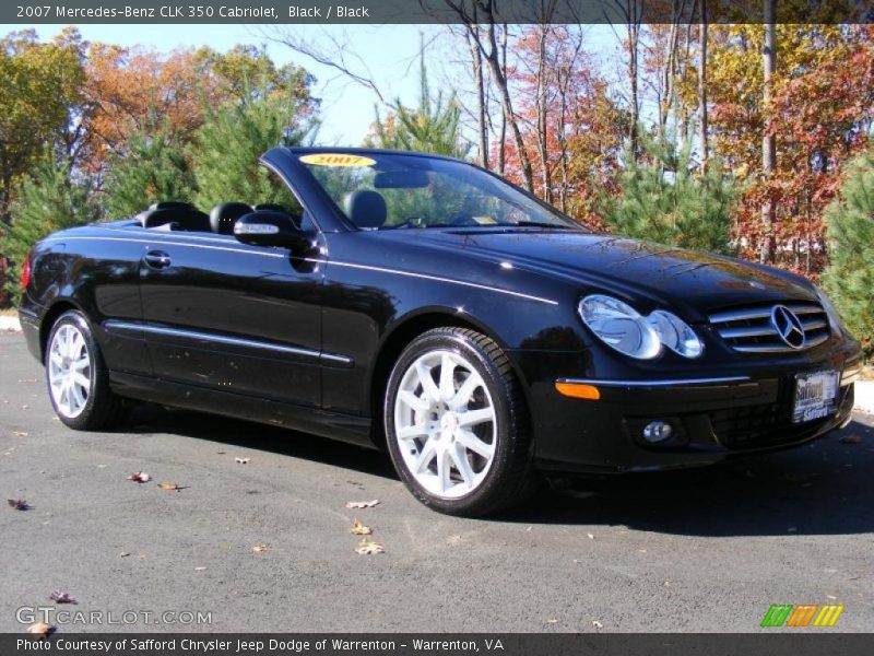 Black / Black 2007 Mercedes-Benz CLK 350 Cabriolet