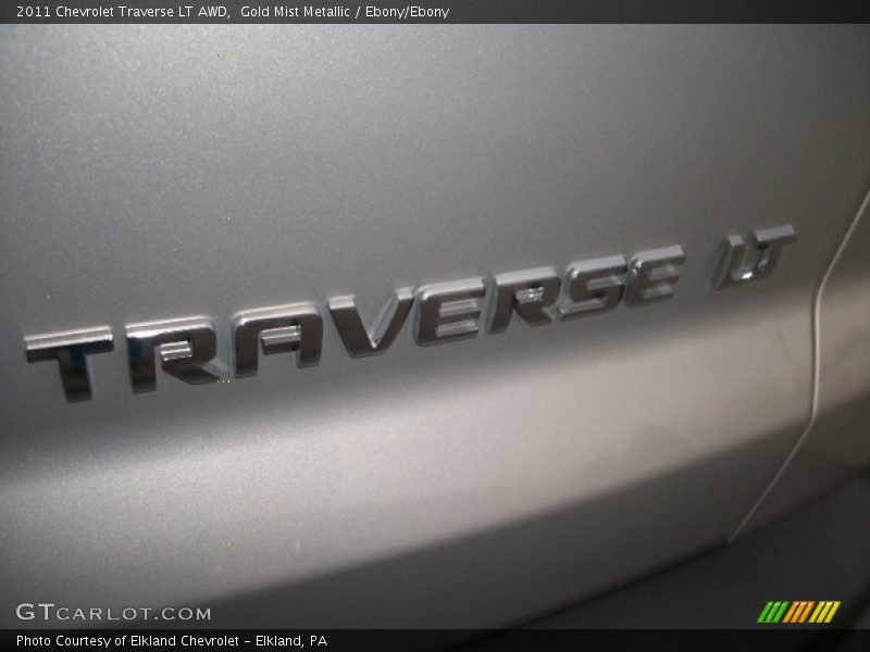 Gold Mist Metallic / Ebony/Ebony 2011 Chevrolet Traverse LT AWD