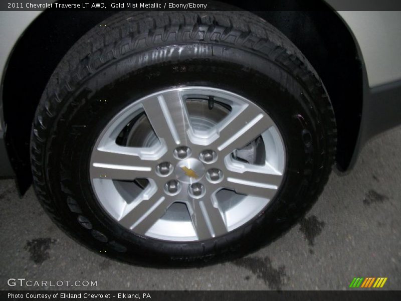 Gold Mist Metallic / Ebony/Ebony 2011 Chevrolet Traverse LT AWD