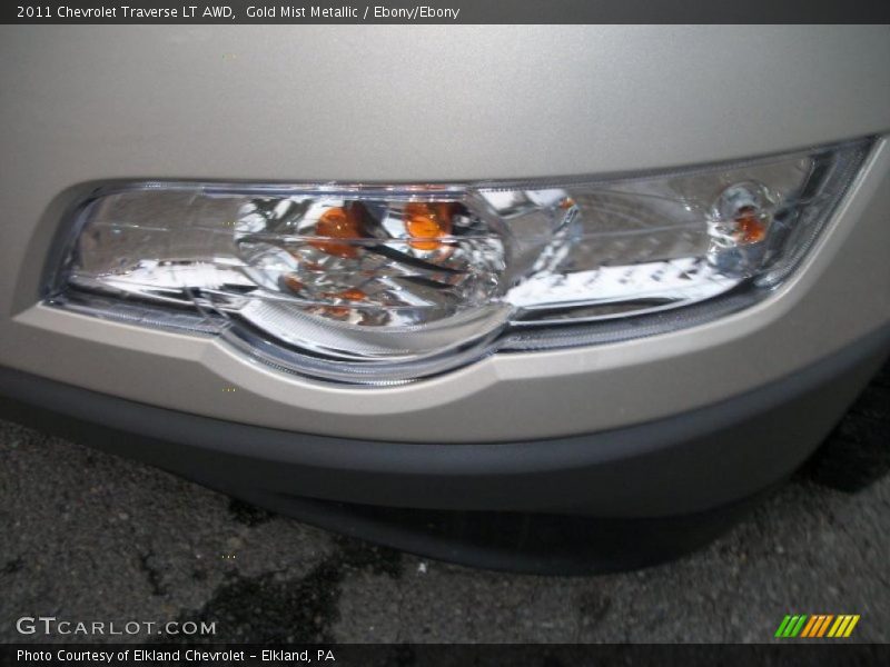Gold Mist Metallic / Ebony/Ebony 2011 Chevrolet Traverse LT AWD