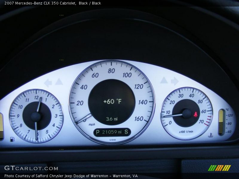  2007 CLK 350 Cabriolet 350 Cabriolet Gauges