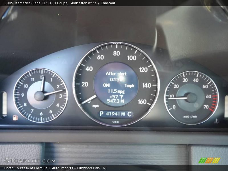 Alabaster White / Charcoal 2005 Mercedes-Benz CLK 320 Coupe