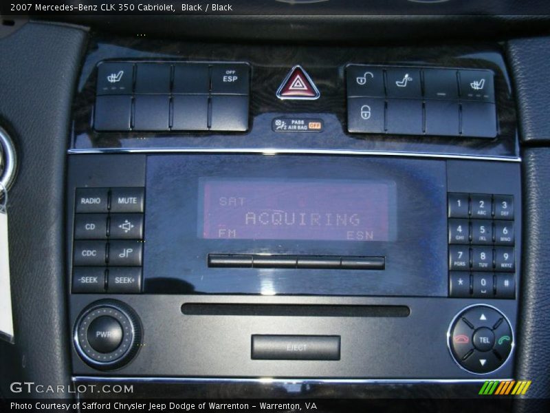 Controls of 2007 CLK 350 Cabriolet