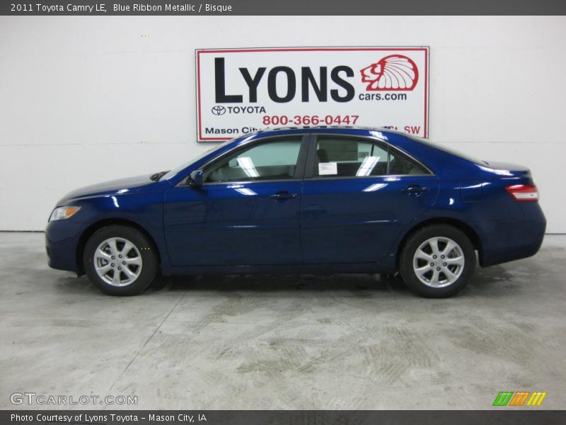 Blue Ribbon Metallic / Bisque 2011 Toyota Camry LE