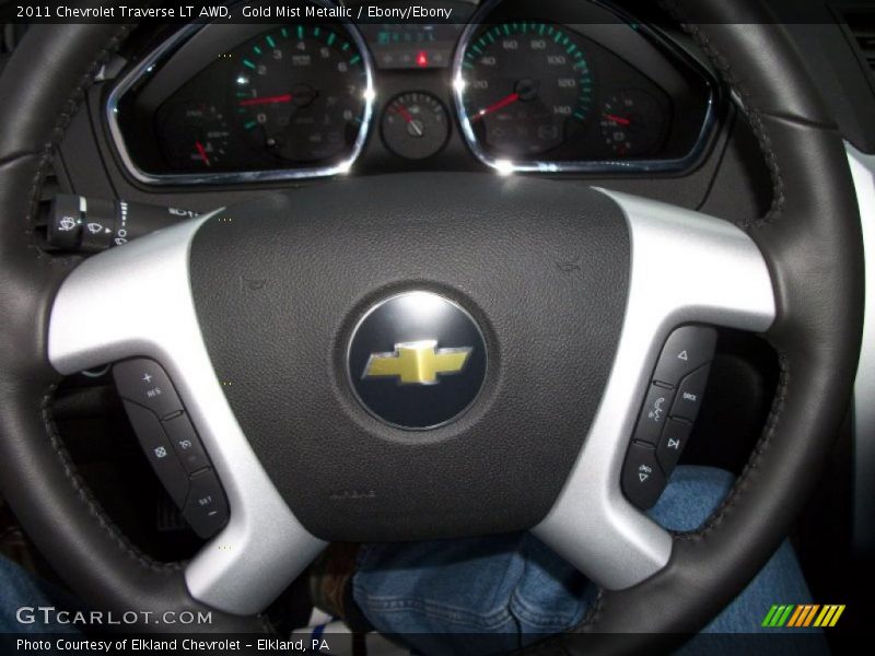 Gold Mist Metallic / Ebony/Ebony 2011 Chevrolet Traverse LT AWD
