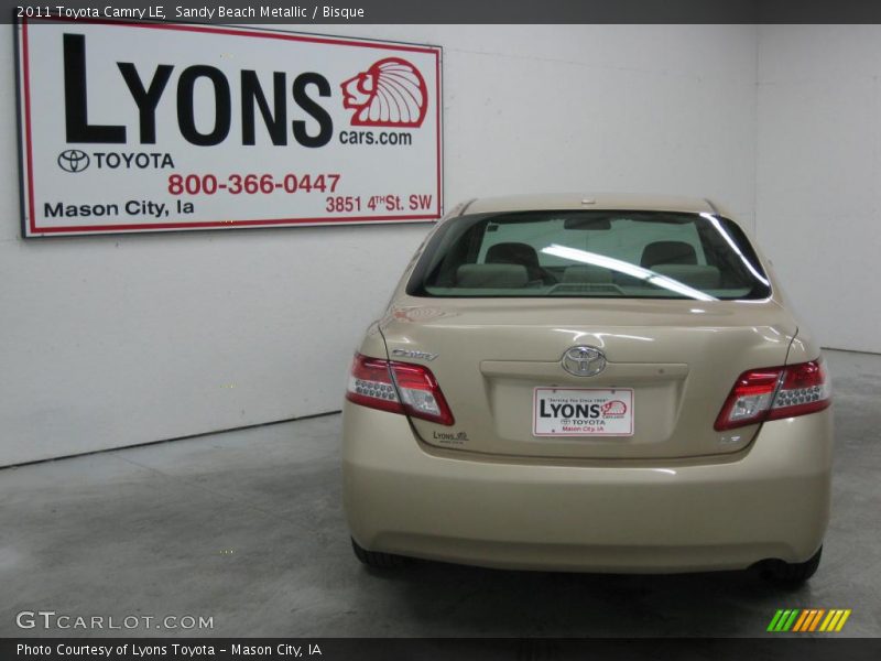Sandy Beach Metallic / Bisque 2011 Toyota Camry LE