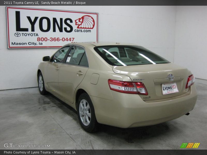 Sandy Beach Metallic / Bisque 2011 Toyota Camry LE