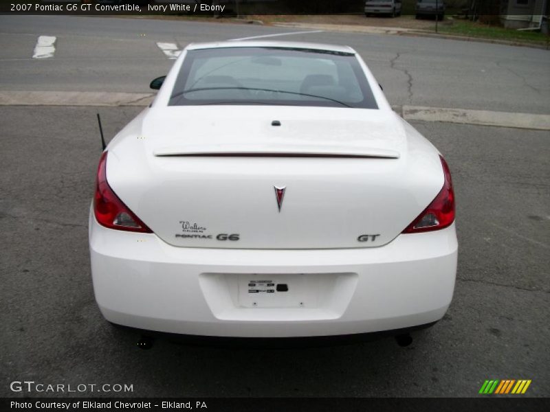 Ivory White / Ebony 2007 Pontiac G6 GT Convertible